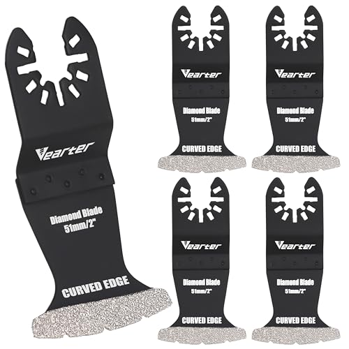 5PCS 2''/51mm Diamond Oscillating Saw Blades for Grit Grout Removal
