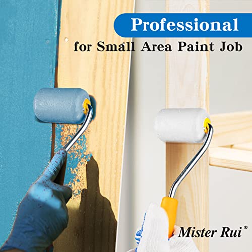 Mister Rui Mini Foam Paint Rollers Covers, 12 Pack 2 Inch Foam Rollers