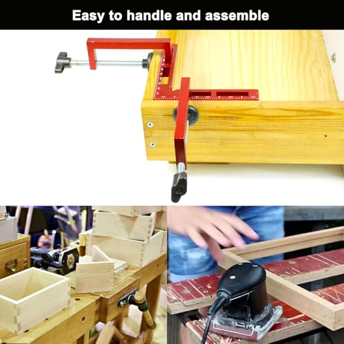90 Degree Positioning Squares Right Angle Clamps for Woodworking - 4 Pack 5.5"Aluminum Alloy Woodworking Corner Clamps, for Picture Frame, Cabinet, Boxes, Drawers (4Pack 5.5'')