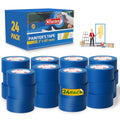 XFasten Blue Painters Tape 3 Inch Wide x 180 Feet Bulk (24-Pack, 4320ft Total) Wall Safe UV-Resistant Blue Masking Tape 3 Inch Wide for Indoor and Outdoor Walls, Painting, Wood, Automotive - size: 3-Inch x 60-Yards (24-Pack, 4,320ft Total)