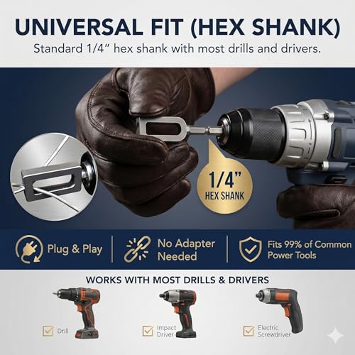 Electric Drill Wire Twisting Tool, Heavy Duty Wire Twister Attachment with 1/4" Hex Shank, Alloy Steel Wire Twisting Bit for Fence Wiring, Rebar Tying, Construction & Industrial Use (9#+11#) - color: 9#+11#