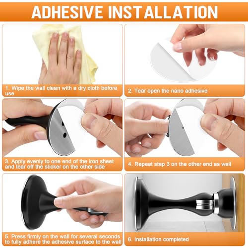 Magnetic Door Stoppers, 1 Pack Stainless Steel Magnetic Door Stops - color: White, size: 1 Pack