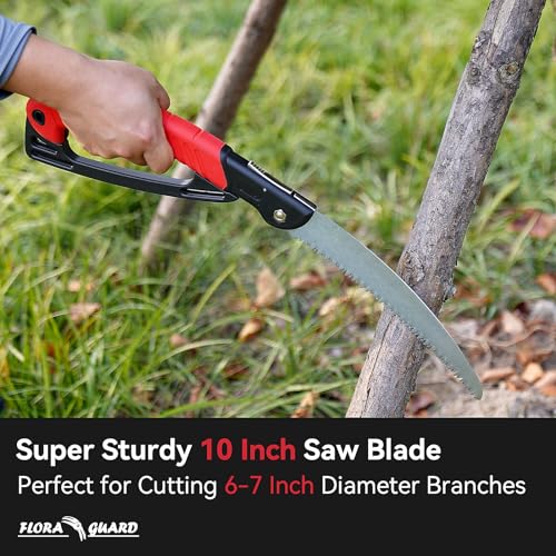 FLORA GUARD 10-Inch Folding Hand Saw - color: Red, size: 10 Inch