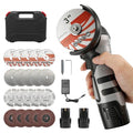 16.8V Mini Angle Grinder Cordless with 2 X 2Ah Battery & 20 Discs, 3 inch