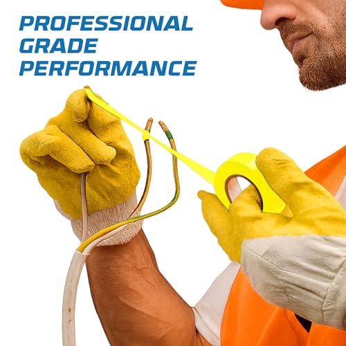 OHLECTRIC Professional Grade Vinyl Electrical Tape (1 Pack) Yellow - 7 Mil Thick Flame-Retardant, Heat & Weather Resistant 3/4 Inch x 60 Feet | Ideal for Contractors & Electricians - size: 1 Roll, style: Yellow