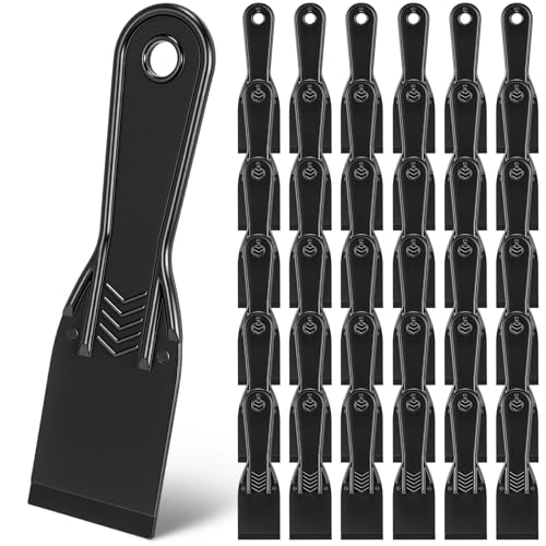 36 Pcs Plastic Putty Knife 2" Flexible Putty Knife Scraper, Black - color: Black