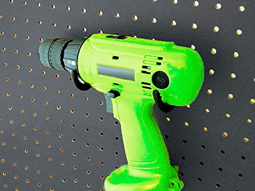 5PCS Pegboard Drill Holder with Double Hooks and Accessories Bag for Power Tools