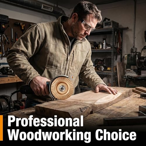 Tungsten Carbide Cutting Wheel Set, Angle Grinder Polishing Pad, 3 Piece Heavy-Duty Wood Carving Disc for 4" & 4-1/2" Angle Grinders, Flat Surface, Woodworking Attachment for Cutting, Shaping, Sanding