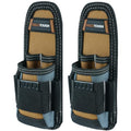 MELOTOUGH Small Tool Pouch with Belt Clip Technician's Clip on Tool Pouch,Pocket Belt Holster Mini Electrican Holder with Sanp Clip (2PACK) - color: Small Tool Pouch with Brown Color