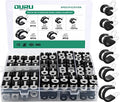 OURU 56PCS Cable Clamps Assortment Kit,Rubber Coated, 1/4"-3/4" 6 Sizes - size: 56pcs - 1/4", 5/16", 3/8", 1/2", 5/8", 3/4"