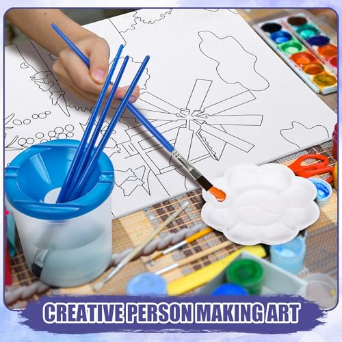 Sherr 140 Pcs 20 Set Pre Drawn Canvas Painting Kit, Sceneries - style: Sceneries