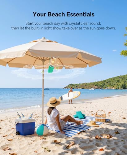 Portable Bluetooth Speaker Beach Essentials: IPX5 Waterproof for Outdoor - color: Teal