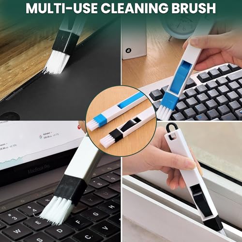 14 Pcs Crevice Cleaning Brush Set – Hard Bristle Cleaning Tools for Grout, Tile Floors, Gaps & Narrow Spaces – Multi-Purpose Grout Scrub Brush for Cleaning Bathroom, Shower, Window Tracks, Kitchen - color: White, Black, Red, Yellow, Pink & Green