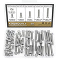 58 Pieces 1/4-20 x 1/2", 3/4", 1", 1-1/4", 1-1/2", Hex Socket Head Cap Screws Nuts Assortment Kit, 304 Stainless Steel, Fully Machine Thread - size: 1/4"-20, style: Socket Head