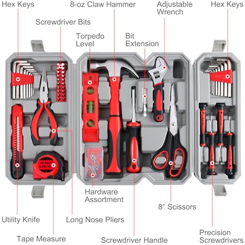 WINNER 160-Piece All-Purpose Household Tool Kit in Delicate Toolbox, Suitable for Both Male and Female, Great for Common Home Repairs, House DIY Project, Garage, Office, Gift for Father's Day - size: 160-Pc. Master Home Tool Kit