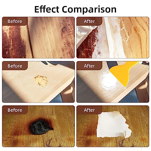 Boncart Wood Filler, 9.87 OZ White Wood Putty - color: 9.87OZ White