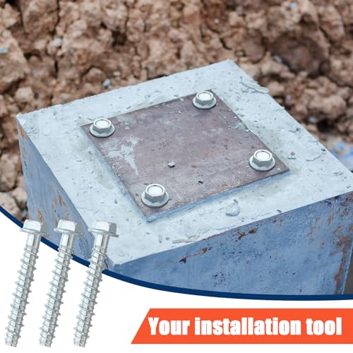 Tandefio 100 Pack 1/4 x 2 Concrete Anchors and Screw Kits Galvanized - size: 1/4" X 2"