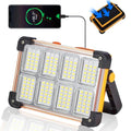 YXQUA 120W Solar Rechargeable Work Light, 144 LED 10000LM, IP65 - color: Yellow
