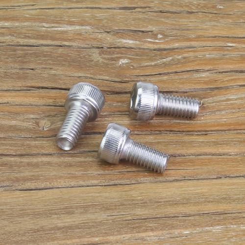 55 Pieces M5 x 10mm Socket Head Cap Screws, Thread Pitch 0.8mm, Sutemribor M5 Screws, 304 Stainless Steel, Fully Threaded, Silver - size: M5 x 10mm, style: Socket Head