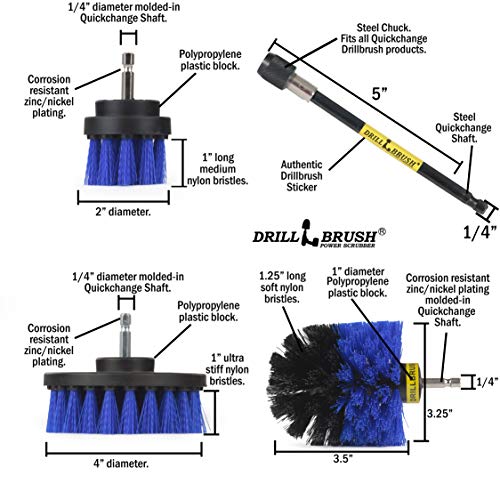 Boat Cleaning Supplies - Hull Cleaning Brush Set - Fishing Boat Scrubbing - color: Blue