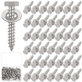 Zonon 50 Pcs 1/4" x 1-1/2" Hex Lag Bolts 304 Stainless Steel Silver Lag Screws 50 Screws and 50 Washers Industrial/Commercial Grade - color: Silver, size: 1/4" X 1-1/2"