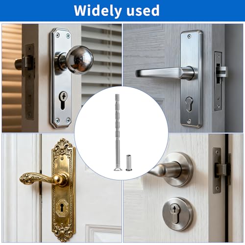 20 Sets M4x60mm Adjustable Cabinet Knob Screws with Sleeves for Doors
