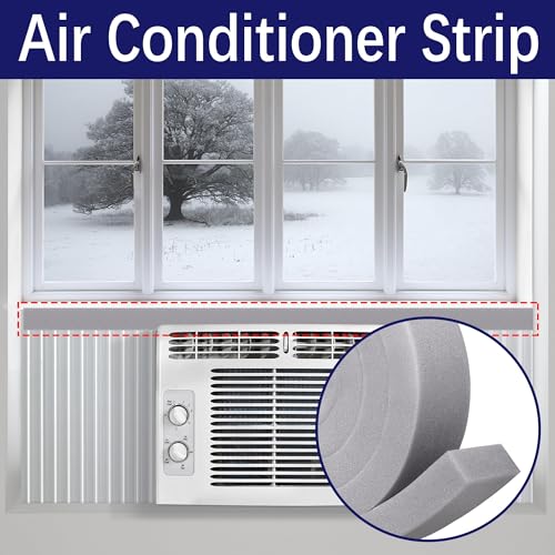 2'' x 6.5 ft Air Conditioner Foam Tape, 2 Pcs AC Weatherseal Foam Strips - color: grey-2pcs