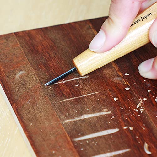 Wazakura Made in Japan Bonsai Chisel Hand V-Parting Triangle Carving Tool 1.5 mm for Jin Shari Making, DIY Woodcarving Knife for Experts and Beginners (V-Parting Triangle Shape 1.5 mm) - style: V-Parting Triangle Shape 1.5 mm
