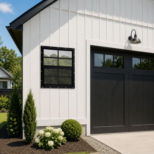 2 Pack Shed Windows, Chicken Coop Windows, 30" x 36" Black - color: Black, size: 30" x 36"