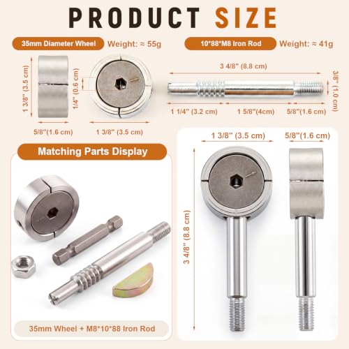Shimeyao 8 Pcs Countertop Connector Bolts, Miter Bolt Kit with Hex Wrench