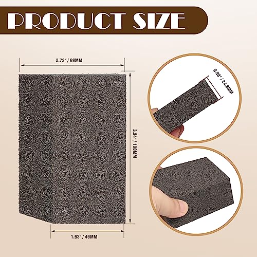 60 Grit Angled Sanding Blocks, Jamiikury Coarse Sponge Sand Block Washable and Reusable, Wet & Dry Sandpaper Block for Wood Metal Drywall and Furniture Paint - Pack of 8 - size: 60 Grits