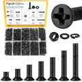 1320pcs M3 Flat Head Screws Assortment Kit, M3x4/6/8/10/12/16/20 mm - size: M3 1320pcs