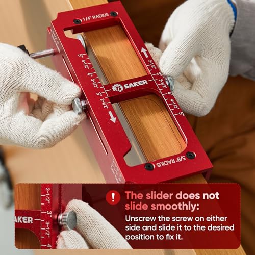 Saker Door Hinge Jig and Deep Hole Pencil Set,Aluminum Alloy Doors Hinges Router Jig,Adjustable Doors Jamb Hinge Jigs,Fits Door Hinges from 2.5" to 5" Length and Thicknesses,Radius 1/4” or Radius 5/8” - size: Door Hinge Jig and Deep Hole Pencil