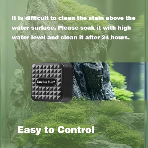 Carefree Fish Aquarium Mini Magnetic Cleaner for Glass Fish Tank Tiny Algae Scraper Not Floating - color: Black, size: Mini