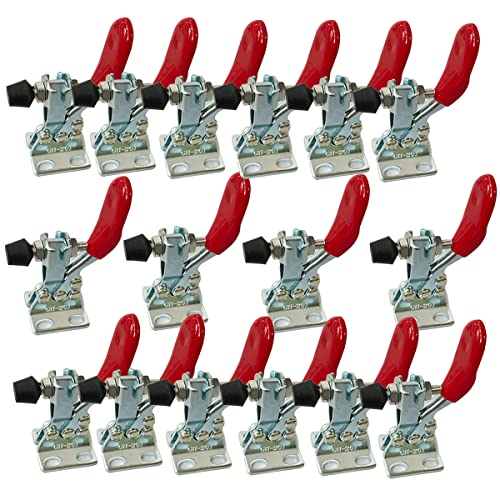 Quick Release Horizontal Toggle Clamp Hold Down Hand Tool Horizontal Heavy Duty Push Pull Toggle Clamp… (201-16 PACK) - style: 201-16 PACK
