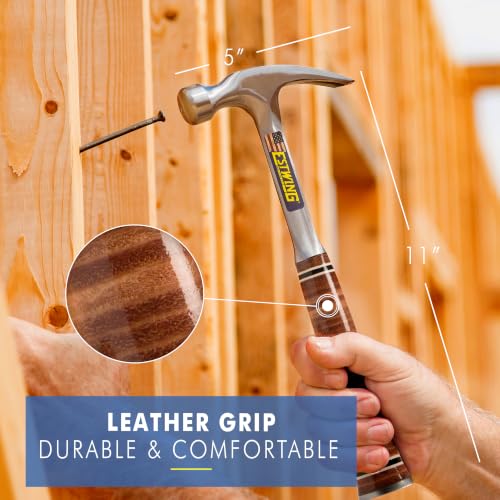 ESTWING Rip Hammer, 12oz Smooth Face, Leather Grip, E12S - size: 12 oz (Ounces)
