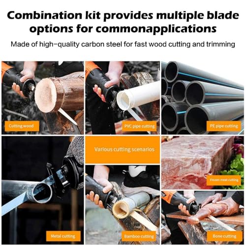 60Pcs Jigsaw Blades Set, Contractor Assorted T Shank Jig Saw Blades, Multi-Purpose HCS/HSS Blades for Cutting Wood/Plastic/PVC/Metal (T118A T118B T101AO T101D T101B T101BR T144D T244D T111D T111C)