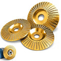 3PCS Angle Grinder Polishing Pad, Wood Grinding Disc Set for Angle Grinder, Tungsten Carbide Grinding Wheel Wood Carving for Cutting, Wood Sanding Polishing and Surface Finishing (Mix,Gold)