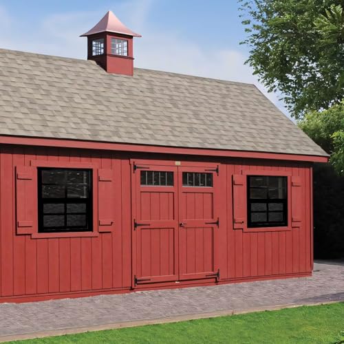 2 Pack Shed Windows, Chicken Coop Windows, 18" x 23" Black - color: Black, size: 18" x 23"