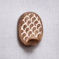 Indian Shelf 6 Pieces Wooden Adhesive Wall Hooks for Keys, Bags & Hats - color: Brown Style 5