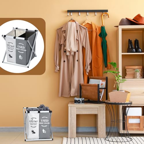 Wonderjune Foldable Disposable Shoe Cover Box Dispenser, Gray, Beige - color: Gray, Beige