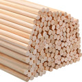 200 Pcs Dowel Rods Wood Sticks Dowel Rods Round Unfinished Wood Sticks for Crafts Long Home Party Decor DIY (1/4 x 12 Inch)