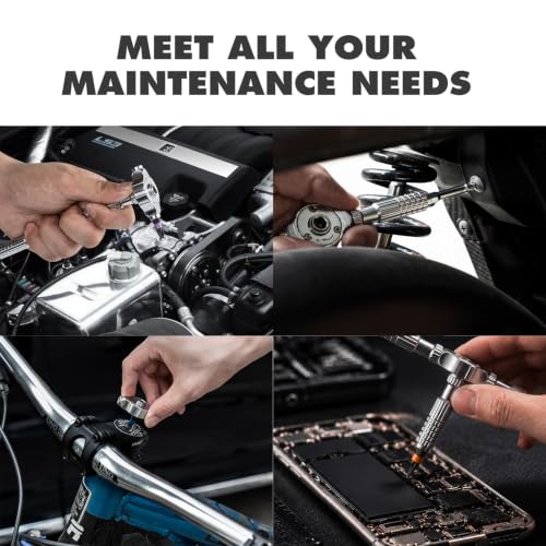 VMAN Ratchet Screwdriver Set, magnetic Screwdriver sets, S2 Steel Bits, DIY Combination Flexible Shaft, Suitable for Furniture Assembly, Precision Electrical Appliance Repair, Bicycle Tools