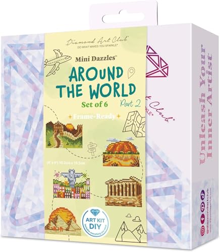 DIAMOND ART CLUB Mini Dazzles - Around the World Part 2 Diamond Art Kits - color: Around the World Part 2