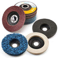 LotFancy Flap Disc 4 1/2 inches, 11 Grinding Polishing Discs Set for Angle Grinder, 40 60 80 120 Grit Assorted Pack, Sanding Wheels, Strip Disc, Nylon & Felt Polishing Disc Kit - style: 11 Pack Set