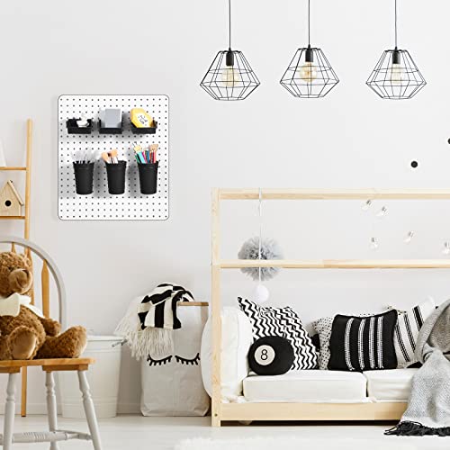 Yookeer 20 Pcs Pegboard Bins and Cups Accessories with Hooks, Black - color: Black