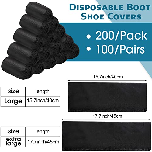 200 Pcs Shoe Covers Disposable, Non-woven Fabric Booties Covers,Large - size: Large