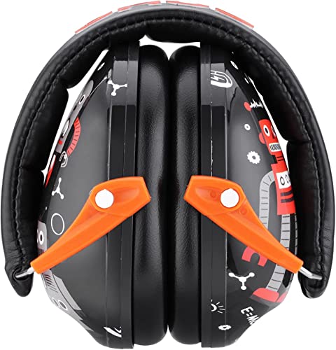 Snug Kids Earmuffs – Noise Reduction for Toddlers & Children – Adjustable, Lightweight, Foldable, Soft & Comfortable - color: Robot