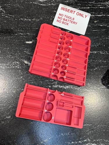 Packout Compatible 3/8 43PC Socket Organizer Tray - 3D Printed Liner for Milwaukee Packout #48-22-8436 Tool Box - Precision Built Insert for Packout Organizers (NO TOOLS & NO BOX INCLUDED)
