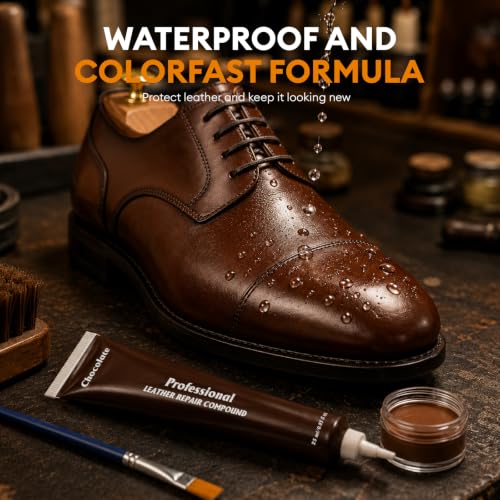 Leather Repair Kit for Furniture, Vinyl Repair Kit to Match Any Brown Color - color: Brown